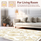 Vintage Floral Vine Pattern Accent Rug
