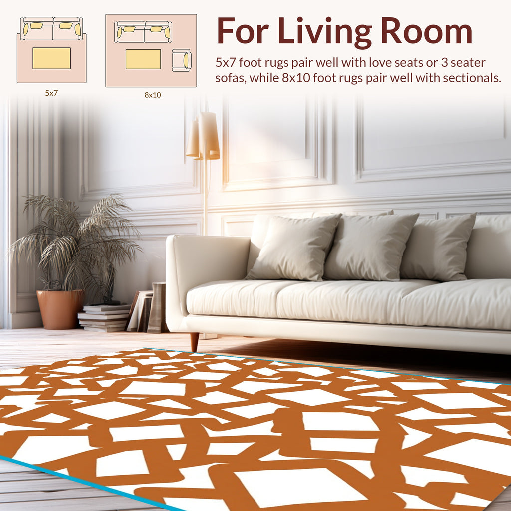 Abstract Square Pattern Design Rug