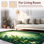 Lush Forest Canopy Ferns Design Rug