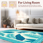 Tropical Leaf Bordered Design Rug