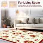 Classic Floral Vine Detailed Pattern Rug