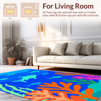 Playful Sharks Underwater Scene Rug