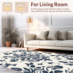 Damask Floral Vintage Style Rug
