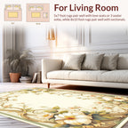 Delicate Floral Vine Scrollwork Rug