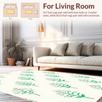 Green Botanical Sketch Pattern Rug
