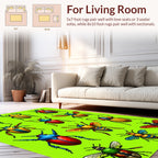 Colorful Insect Array Pattern Rug