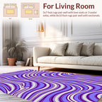 Purple Wave Pattern Rug