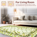 Vining Floral Lace Patterned Rug