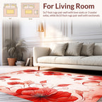 Red Floral Vine Artful Design Rug