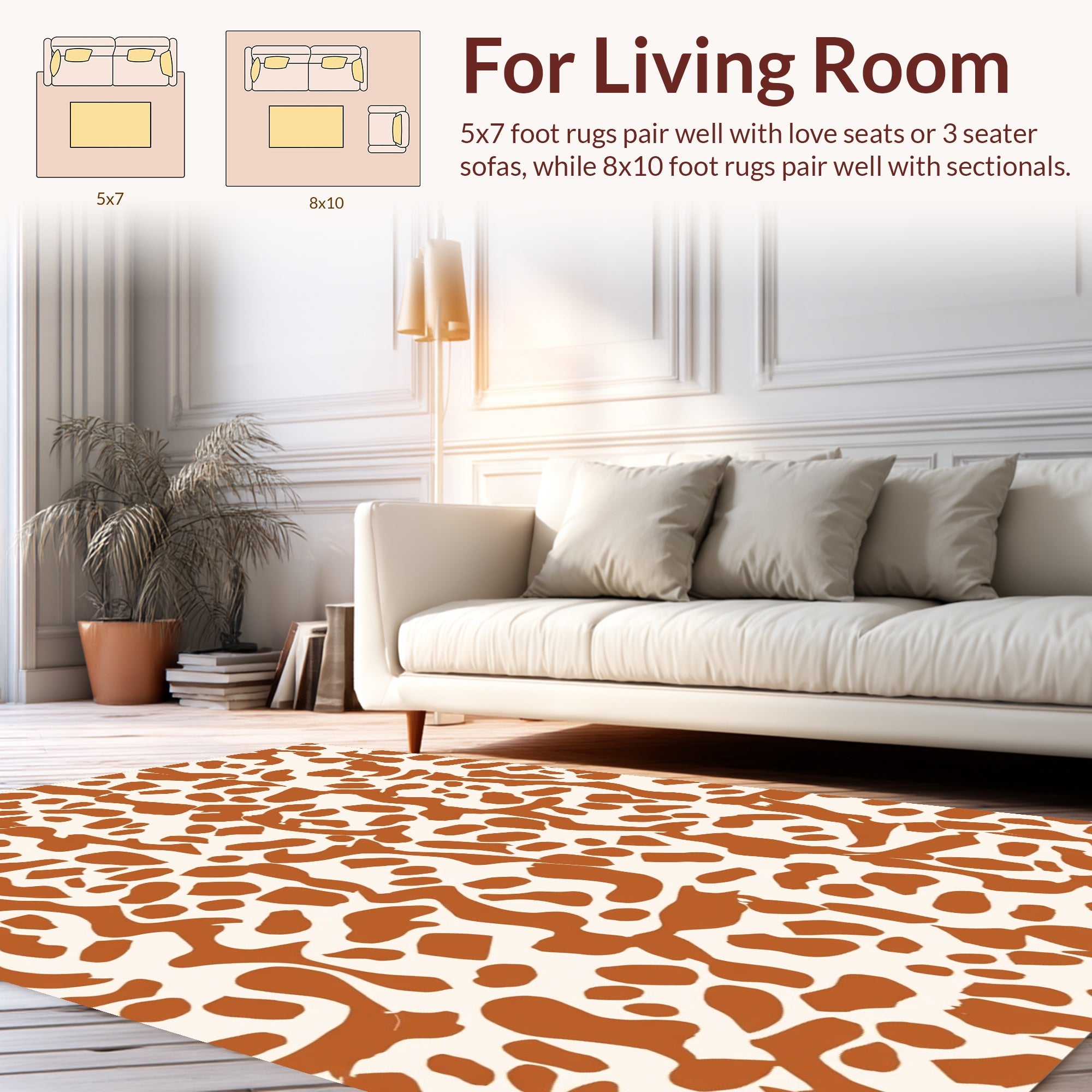 Modern Abstract Organic Print Rug