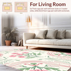Whimsical Floral Swirls Pattern Rug