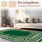 Ornate Floral Vine Border Rug
