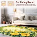 Yellow Garden Floral Whimsical Rug