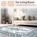 Ornate Floral Scrollwork Design Rug