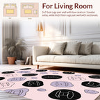 Geometric Pebble And Floral Patterns Rug
