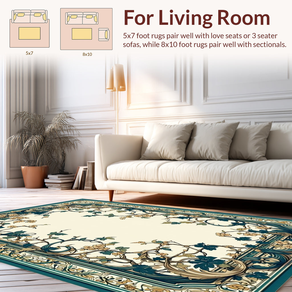 Vine And Floral Classic Inspired Rug