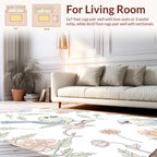 Whimsical Bird Floral Pattern Rug