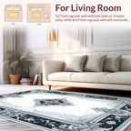 Ornate Floral Crest Grey Rug