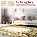 Floral Vines Elegant Border Design Rug