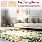 Elegant Floral Vine Swirl Pattern Rug