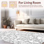 Vine Intertwined Botanical Outline Rug