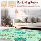 Oceanic Coral Flora Pattern Rug