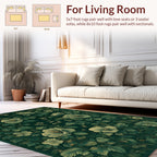 Dark Floral Garden Pattern Rug
