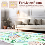 Pastel Botanical Whimsy Pattern Rug