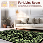 Art Nouveau Botanical Floral Pattern Rug