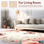 Charming Floral Butterfly Swirl Design Rug