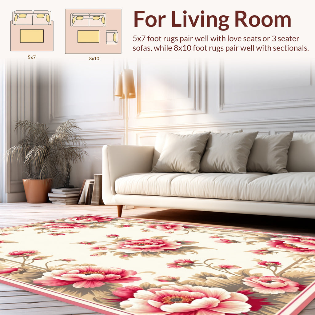 Grand Floral Swirls Design Rug