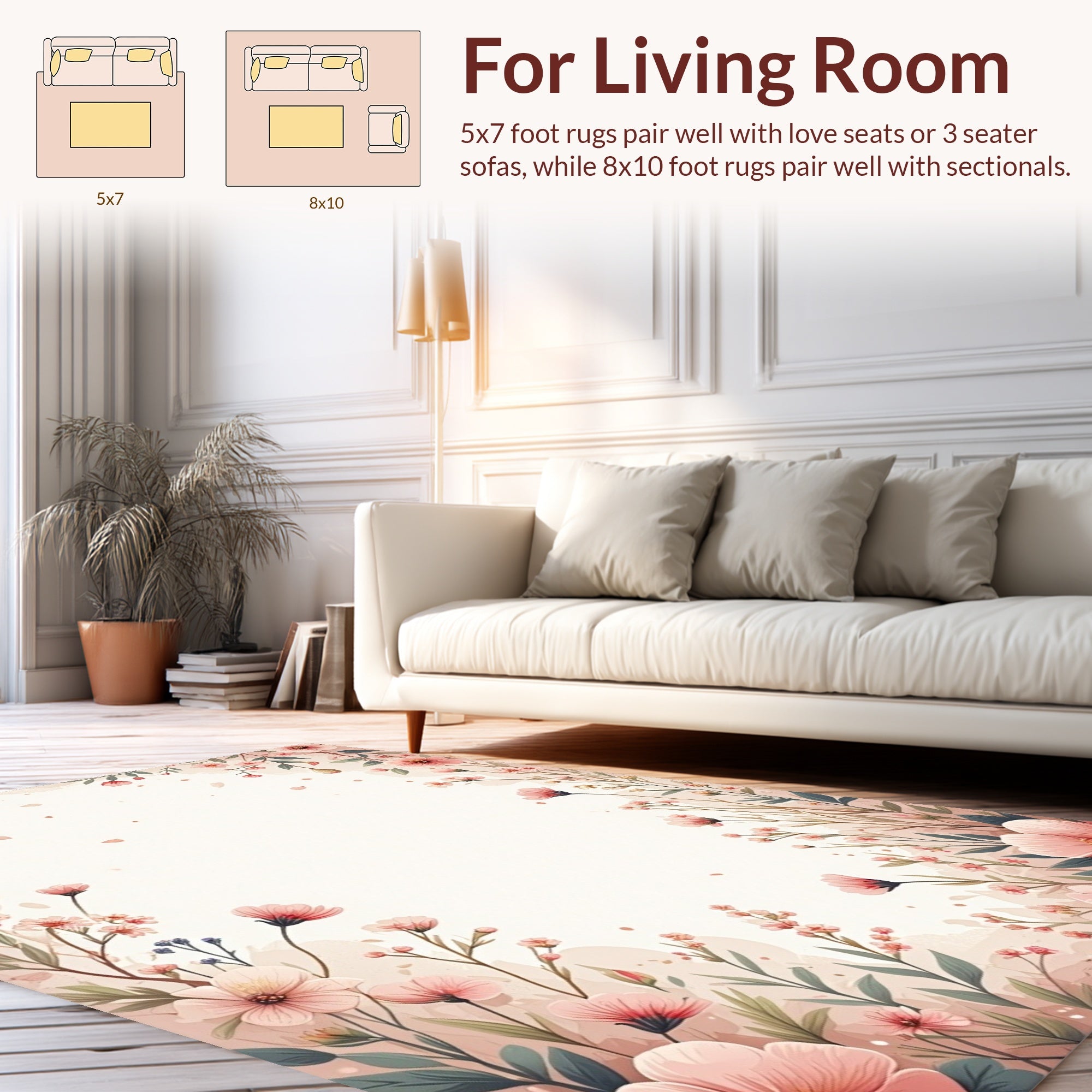Whimsical Floral Branches Delight Rug