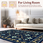 Elegant Floral Swirls With Fleur De Lis Rug