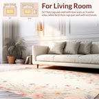 Soft Floral Garden Vines Pattern Rug