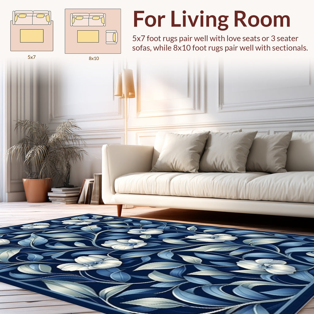 Classic Floral Vine Pattern Rug