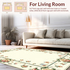 Ornate Floral Border Design Rug