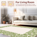 Green Leafy Vine Pattern Rug
