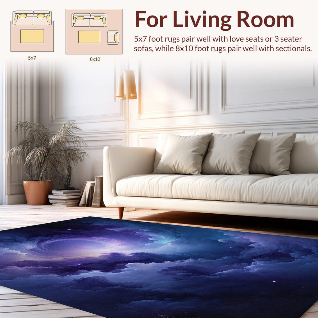 Cosmic Swirl Nebula Pattern Rug