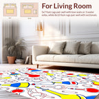 Vibrant Scientific Apparatus Doodle Pattern Rug