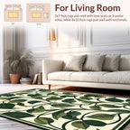 Vining Leaf Pattern Area Rug