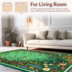Whimsical Forest Butterfly Garden Rug