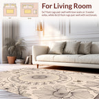 Botanical Illustration Mandala With Butterflies Rug