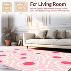 Abstract Pink Cells Pattern Rug