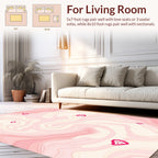 Whimsical Pink Strawberry Pattern Rug