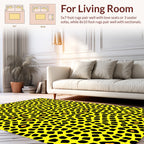 Yellow Leopard Spots Pattern Rug