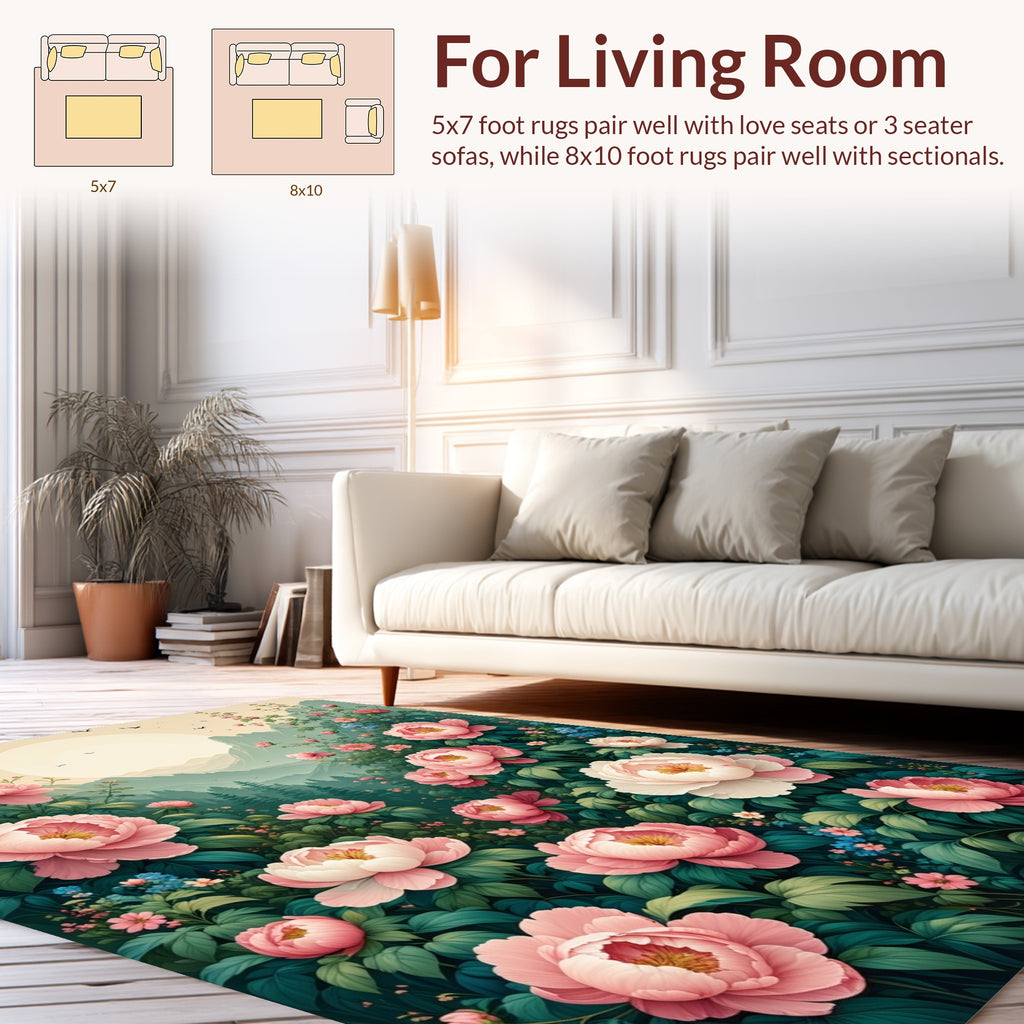 Blooming Garden Floral Design Rug