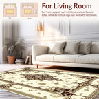 Intricate Floral and Scrollwork Design Rug