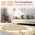 Grand Floral Mandala Decorative Border Rug