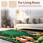 Enchanted Forest Creatures Butterflies Rug