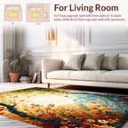 Four Seasons Vibrant Nature Scene Rug